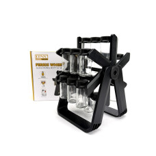 Набір для спецій DENX DX2504 з 18 шт. по 100 мл на підставці, Чорний (DX2504)