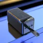 Портативное зарядное устройство Power Bank с фонариком King Power PD-80000 mAh 3USB Type-C Lightning Черное
