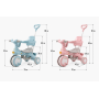 Рожевий триколісний велосипед Baby Carriage 588 / Велосипед з батьківською ручкою і кошиком/Велосипед-коляска