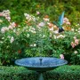 Плаваючий садовий фонтан із сонячною панеллю та різними насадками Solar Fountain Чорний