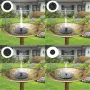 Плаваючий садовий фонтан із сонячною панеллю та різними насадками Solar Fountain Чорний