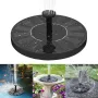 Плаваючий садовий фонтан із сонячною панеллю та різними насадками Solar Fountain Чорний