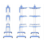 Багатоярусна сушарка для білизни, речей, одягу Garment rack with wheels складана