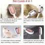 Щітка для вичісування шерсті хатніх тварин 4 в 1 Pet Cleaning Comb з масажем і чищенням речей Pink W28