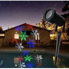 Вуличний лазерний проєктор із малюнками Festival Projection Lamp 12 pictures star shower