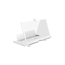 УЦЕНКА! 3D Подставка-увеличитель экрана для телефона плоский белый (Плохая упаковка, трещина на корпусе 2848)