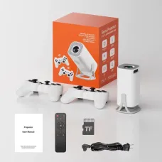Проектор видео-игровой с джойстиками + пульт управления Android Projector HA-199 Белый