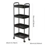 Підлогова пересувна 4 ярусна полиця-етажерка на колесах SKLM-11 104х40х26 см