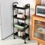 Підлогова пересувна 4 ярусна полиця-етажерка на колесах SKLM-11 104х40х26 см