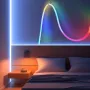 Неоновая LED RGB лента 5 м с чешуйчатым покрытием и управлением через приложение, пульт
