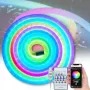 Неоновая LED RGB лента 5 м с чешуйчатым покрытием и управлением через приложение, пульт