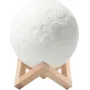 УЦІНКА! Світильник-нічник 3D шар Місяць Moon Lamp на дерев'яній підставці 15 см (Плохе паковання 2792)