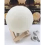 УЦІНКА! Світильник-нічник 3D шар Місяць Moon Lamp на дерев'яній підставці 15 см (Плохе паковання 2792)