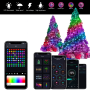 Вуличні вогні 10 м Smart Bluetooth App Control — світлодіодна LED гірлянда 100 LED, RGB, USB, IP65, музична