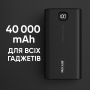Повербанк Rixus 40000 mAh 18W Quick Charge с дисплеем RXPB40 Черный