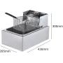 Професійна електрична фритюрниця Dotvix D-803, 2800 Вт, 6 л, з кошиком із нержавіючої сталі