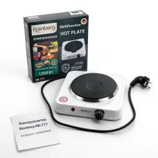 УЦЕНКА! Плита электрическая Rainberg RB-777 настольная на 1 конфорку 1200W (Плохая упаковка, повреждение корпуса 3451)