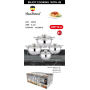 Набір каструль Haus Roland HR113-2, 4 шт. з неіржавкої сталі 1,9/2,6/3,6/6,1 л. Сріблястий (HR113-2)