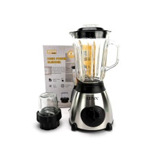 Блендер стаціонарний DENX DX2001 з чашею 1,5 л, сталевий. сріблястий (DX2001)