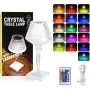 ОЧЕНКА! Настільна LED-лампа Crystal Table Lamp RGB із сенсорним керуванням, пультом керування, 16 кольорами (Плохе паковання 3549)