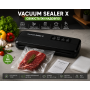 Вакууматор бытовой для продуктов пищи Vacuum Sealer X Pro 110W 60 кПа вакуумный упаковщик автоматический + 10 пакетов 10х25см
