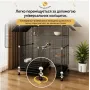 Велика металева клітка для птахів 74×37×152 см на колесах із дахом + іграшки/Клітка для папуги канарки/Віль'єр для птахів