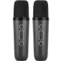 Караоке-система K12 с двумя микрофонами, Bluetooth, черная