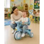 Блакитний Триколісний велосипед Baby Carriage 588 / Велосипед з батьківською ручкою і кошиком/Велосипед-коляска