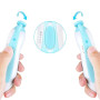 Дитячий тример для нігтів + 6 насадок NAIL TRIMMER XL-667, Блакитний/Акумуляторна
