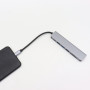 USB-хаб 7в1, Type-C to HDMI + SD + TF + 3xUSB + PD, Сірий / USB розгалужувач для ноутбука / ЮСБ хаб