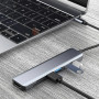 USB-хаб 7в1, Type-C to HDMI + SD + TF + 3xUSB + PD, Сірий / USB розгалужувач для ноутбука / ЮСБ хаб