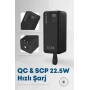Портативный powerbank с дисплеем 50000 mAh Kensa павербанк быстрая зарядка со встроенными кабелями 22.5W Черный