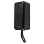 Портативный powerbank с дисплеем 50000 mAh Kensa павербанк быстрая зарядка со встроенными кабелями 22.5W Черный