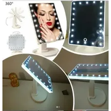 УЦЕНКА! Зеркало настольное с подсветкой LED - бренд Large Led Mirror (Плохая упаковка, повреждение на зеркале 3225)