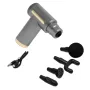 Масажер м'язовий ручний Massage Gun Акумуляторний перкусійний Масажний 4 насадки для рук ніг шиї