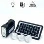 Сонячна станція із сонячною панеллю і трьома лампочками GDLite YJ-8018 8017S з акумулятором 4000 mAh