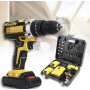 Шуруповерт аккумуляторный Желтый два акумулятора (24V/5A)