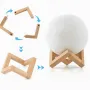 УЦЕНКА! Светильник-ночник 3D слой Луна Moon Lamp на деревянной подставке 15 см (Плохая упаковка 3337)