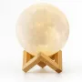 УЦЕНКА! Светильник-ночник 3D слой Луна Moon Lamp на деревянной подставке 15 см (Плохая упаковка 3337)
