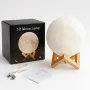 УЦЕНКА! Светильник-ночник 3D слой Луна Moon Lamp на деревянной подставке 15 см (Плохая упаковка 3337)