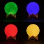 УЦЕНКА! Светильник-ночник 3D слой Луна Moon Lamp на деревянной подставке 15 см (Плохая упаковка 3337)