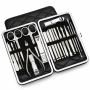 Професійний манікюрно-педикюрний набір з 20 інструментів у чорному футлярі