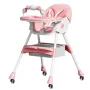 Дитячий стільчик-трансформер F005 для годування, ігровий і обідній, 3-в-1, рожевий