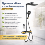 Душова стійка з тропічним душем Shower Set YLN16090L і змішувачем для ванної кімнати AND, золотий