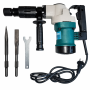 Отбойный молоток электрический 900 Вт (3000 уд/мин): патрон HEX, 2 зубила в комплекте, для демонтажа бетона и плитки