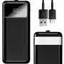 Повербанк KPG-402 40000 мА·год чорний із ліхтариком, 2 USB, microUSB та Type-C