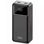 Повербанк KPG-402 40000 мА·год чорний із ліхтариком, 2 USB, microUSB та Type-C