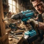 Акумуляторний набір 2в1 шурупокрут, гайковерт 48 V, 200 Нм, 2 акумулятори, кейс, Синій/ Шурупокрут і гайковерт у кейсі для авто