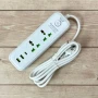 Сетевой фильтр питания 2 м, 2 розетки + 2хUSB + 1хType-C, 2500Вт, WL-4/ Удлинитель с выключателем