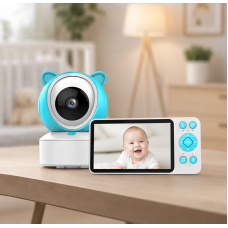 Відеоняня C8 WiFi з екраном 5 дюймів/Місянька керування зі смартфона, датчик звуку, руху, нічне бачення